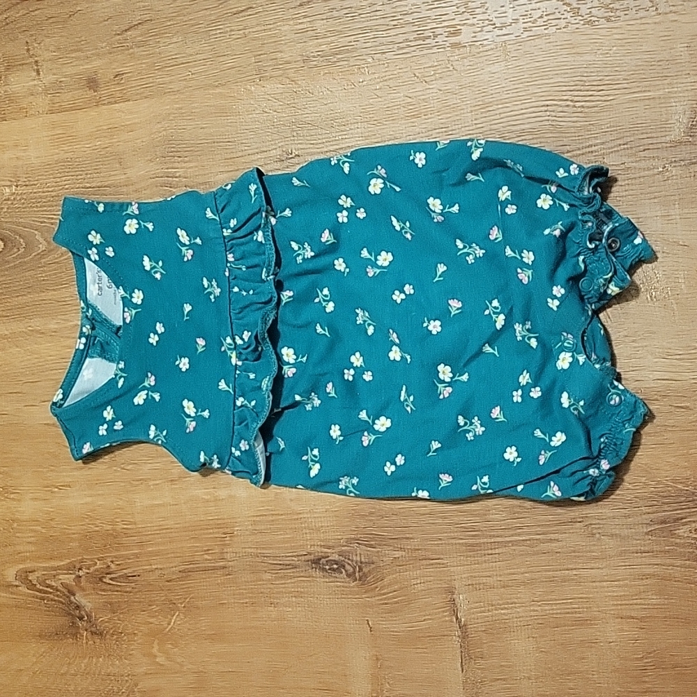 Carter's green floral romper
